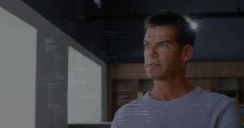 Software developer contemplating innovative solutions