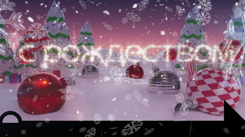 Festive Animation of Santa with Reindeer Over Snowy Landscape