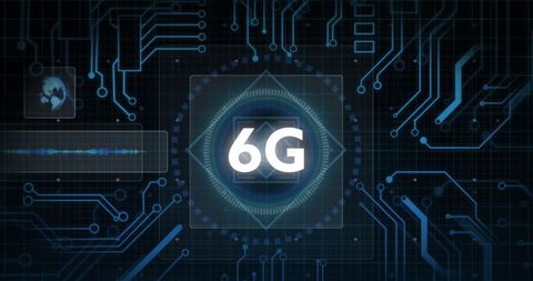 6G Technology Concept with Microprocessor and Circuit Background - Download Free Stock Images Pikwizard.com