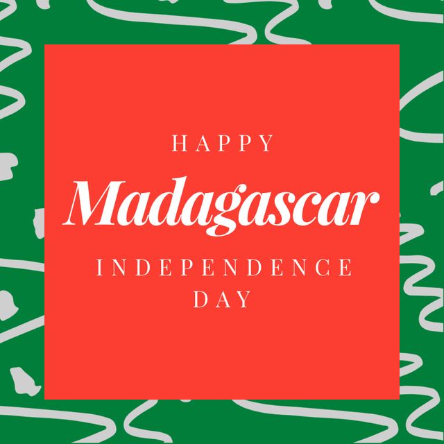 Madagascar Independence Day Celebration Poster with Text - Download Free Stock Templates Pikwizard.com