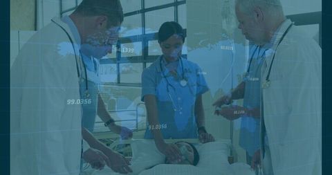 Team of Doctors Using Virtual Data for Patient Treatment