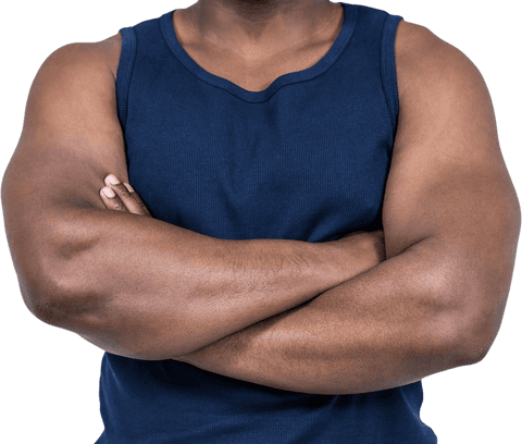 fit man in transparent background with arms crossed - Download Free Stock Videos Pikwizard.com