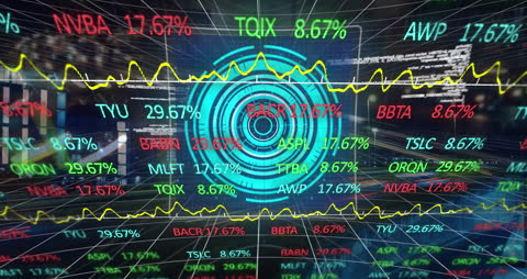 Digital Stock Market Analysis with Futuristic Data Visualization
