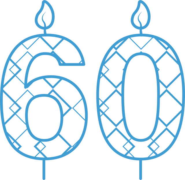 Transparent Birthday Candle Outline Number 60 Vector Design - Download Free Stock Videos Pikwizard.com