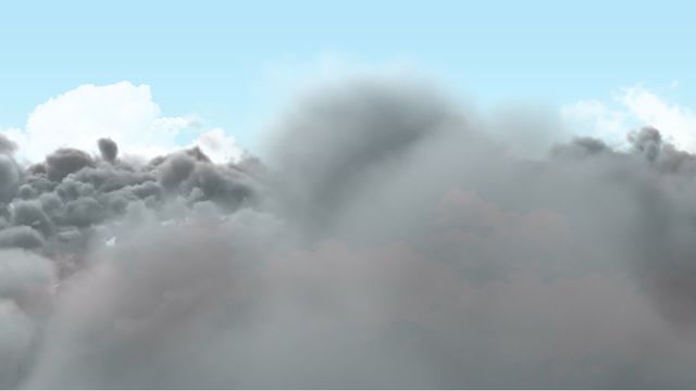 Dynamic animation depicting a sky filled with moving clouds. The clouds are fluffy and variably shaped, wandering gently across a serene blue sky, evoking a peaceful, calming atmosphere. Useful for depicting natural weather conditions, transitions in video projects, atmospheric backgrounds for presentations, or creating serene website and app interfaces.