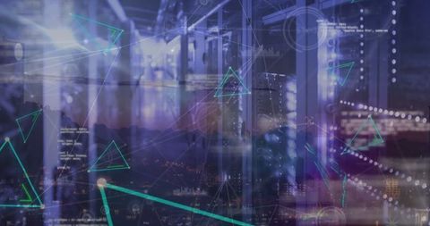 Cyber Network Shadows in a Futuristic Data Center - Download Free Stock Images Pikwizard.com