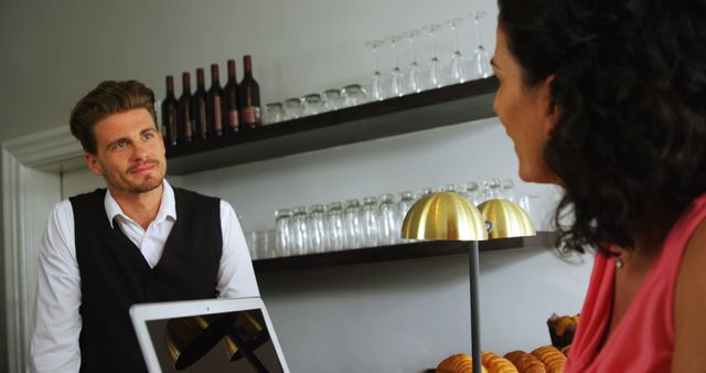 Barista Interacting with Customer in Modern Café - Download Free Stock Images Pikwizard.com