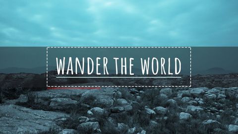 Inspirational Travel Scenic with Wander the World Message - Download Free Stock Templates Pikwizard.com