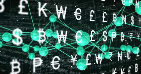 Global Currency Network Connections Over Data - Download Free Stock Images Pikwizard.com