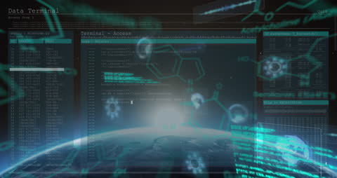 Digital Data Processing Over Earth Animation