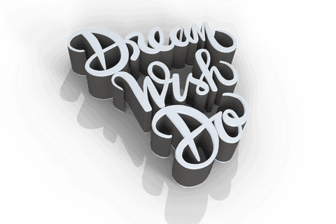 3D Transparent Text Typography: Dream Wish Do - Download Free Stock Videos Pikwizard.com