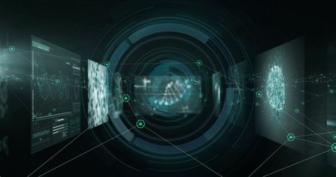 Advanced Cyber Security Interface with Global Networks - Download Free Stock Images Pikwizard.com