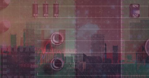 Abstract cybersecurity network technology concept