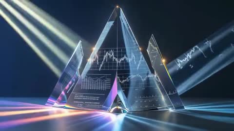 Holographic Financial Charts on Crystal Prism Structures