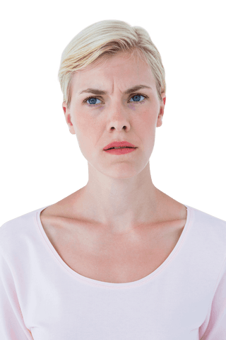 Thoughtful Caucasian Businesswoman PNG Background - Download Free Stock Videos Pikwizard.com