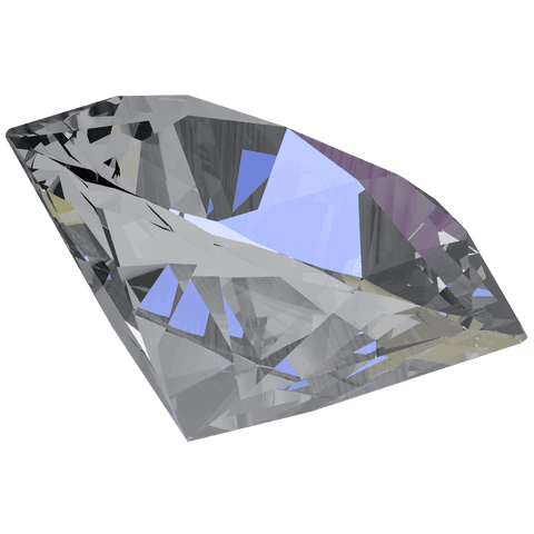 Luxury diamond reflection on a transparent background