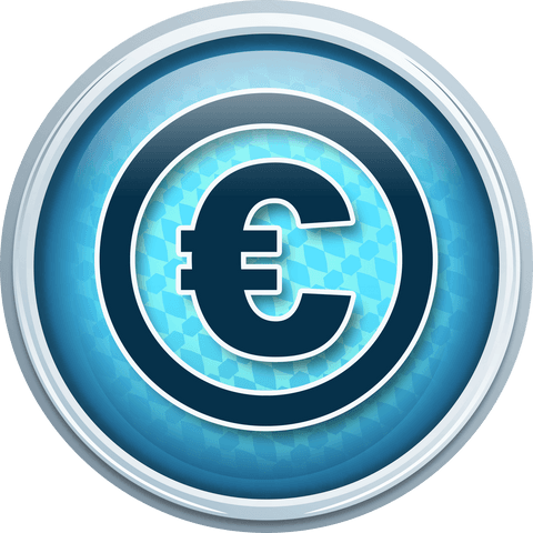 Transparent Euro Currency Symbol in Blue Circular Design - Download Free Stock Videos Pikwizard.com