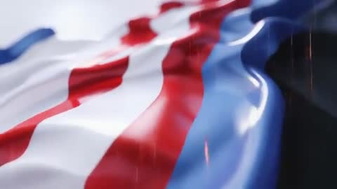 Patriotic Colors Rippling with Motion and Texture