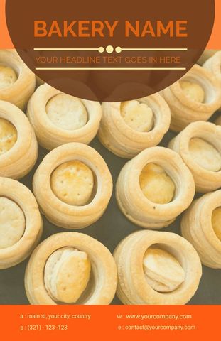 freshly baked vol-au-vents display with advertisement overlay - Download Free Stock Templates Pikwizard.com