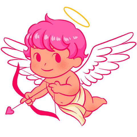 Transparent Cartoon Cherub with Halo and Heart Arrow - Download Free Stock Videos Pikwizard.com