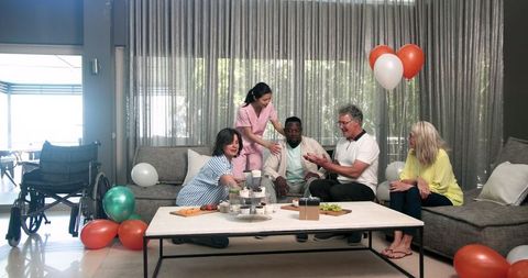 Welcoming New Physiotherapy Patient in Treatment Center Celebration