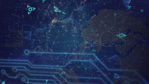 Global Network and Microprocessor Connectivity Digital Concept