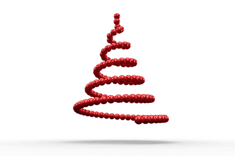 red ball christmas tree spiral on transparent background - Download Free Stock Videos Pikwizard.com