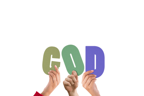hands holding colorful transparent letters forming god - Download Free Stock Videos Pikwizard.com