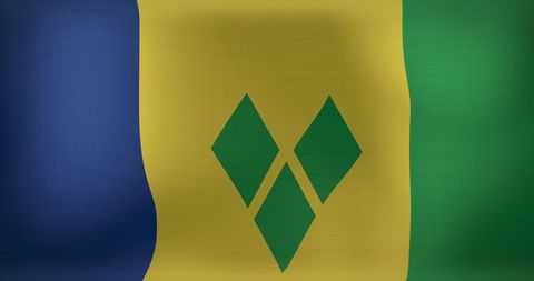 Wave of Saint Vincent and the Grenadines National Flag