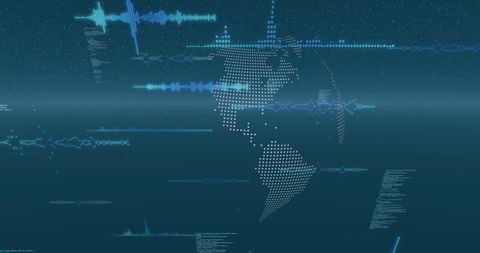 Digital Planet Earth with Data Processing Visual Elements - Download Free Stock Images Pikwizard.com
