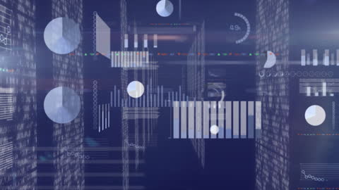 Futuristic Data Processing Animation in Blue Tones