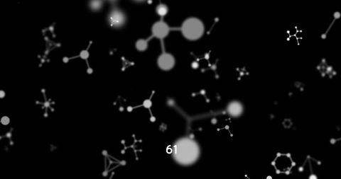 Dynamic Molecular Structures on Dark Background