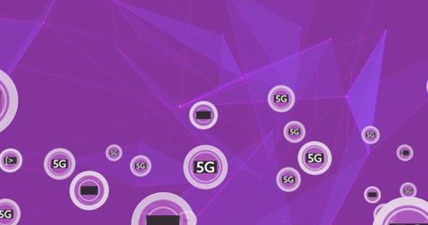 Abstract 5G Network Concept with Geometric Technology Background - Download Free Stock Images Pikwizard.com
