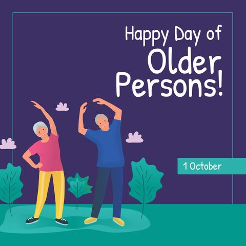 senior couple celebrating international day of older persons with exercise - Download Free Stock Templates Pikwizard.com