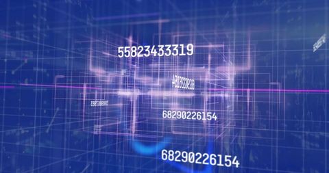 Digital Data Processing Over Glowing Blue Network Grids - Download Free Stock Images Pikwizard.com