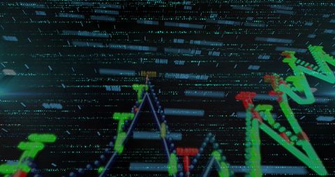 Futuristic Data Visualization with Graphs on Digital Grid - Download Free Stock Images Pikwizard.com