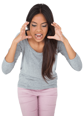 biracial woman screaming on transparent background - Download Free Stock Videos Pikwizard.com