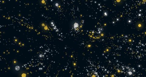 Dynamic glowing light spots on black background