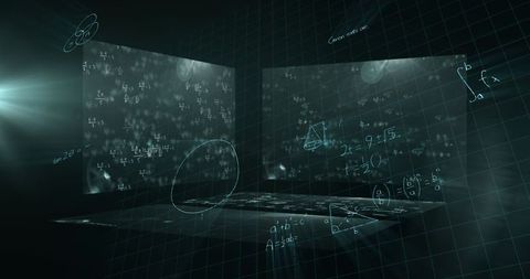 digital matrix of mathematical equations in futuristic space - Download Free Stock Images Pikwizard.com