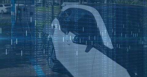 Electric Car Charging with Digital Data Overlay for Sustainability