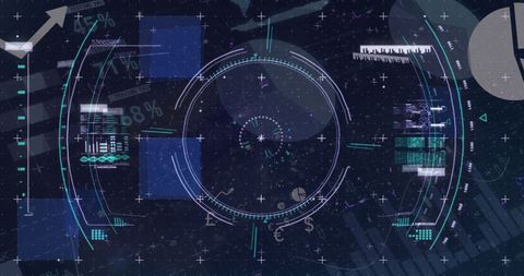 Futuristic HUD Interface with Digital Data Overlay - Download Free Stock Images Pikwizard.com