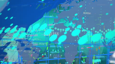 Dynamic Financial Data Overlay on Cyber World Map