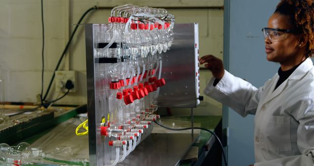 Female Scientist Working in Laboratory with Scientific Equipment - Download Free Stock Images Pikwizard.com