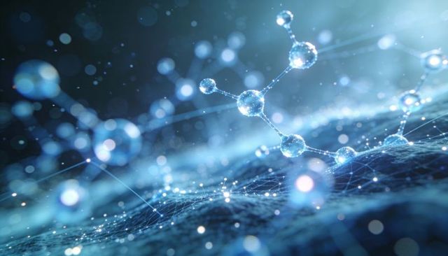 Glowing Molecular Network Visualizing Nanotech and Data Connectivity for Advanced Research