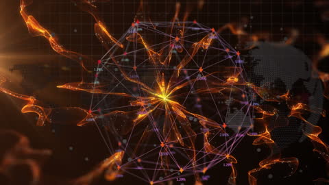 Digital Network Visualization with Global Connections and Data Streams