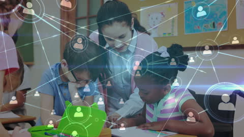 Teacher and Students Engaging with Digital Learning Networks