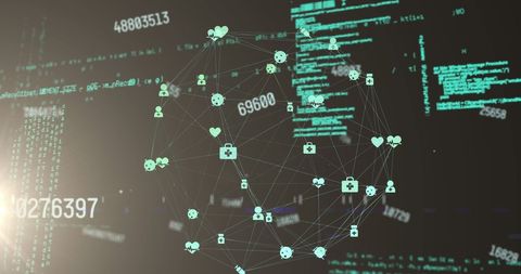Virtual Network Sphere with Digital Data Interfaces - Download Free Stock Images Pikwizard.com