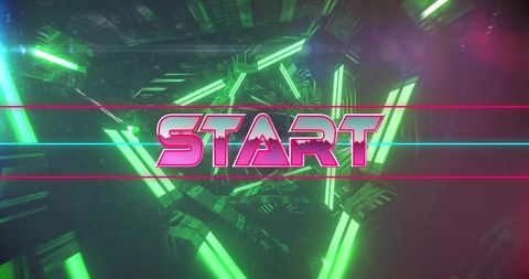 Futuristic Neon Start Screen