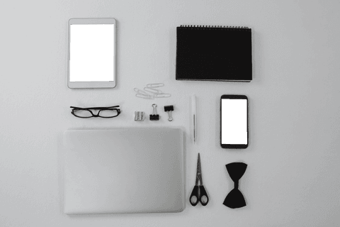 Organized Office Supplies on Transparent Desk - Download Free Stock Videos Pikwizard.com