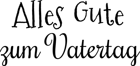 Transparent german happy father's day greeting